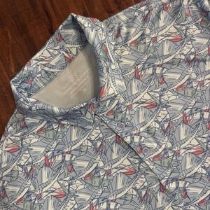 Vineyard Vines Men's Performance Golf Polo Size Medium Sailfish Preppy Golf